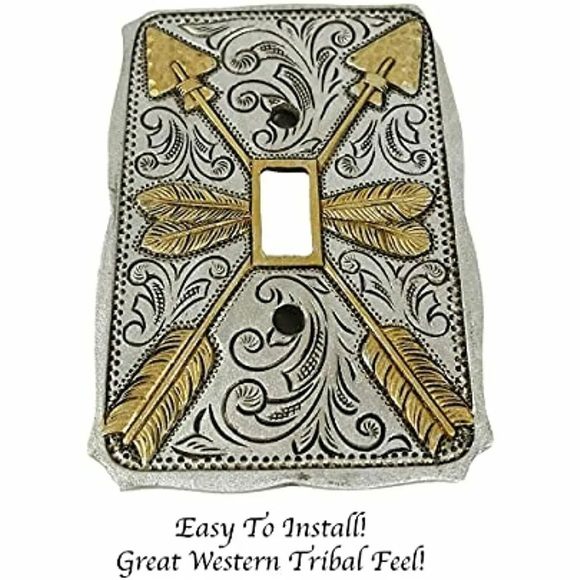 Western Tribal Native American Spears Light Switch Plate - Picture 1 of 3
